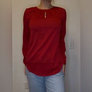 Ann Taylor Vibrant Red Blouse